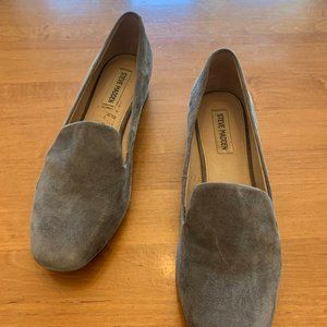 Steve Madden Grey Leather loafers, size 10